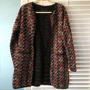 sanctuary | kimono city coat woven tweed long sleeve cardigan jacket med…